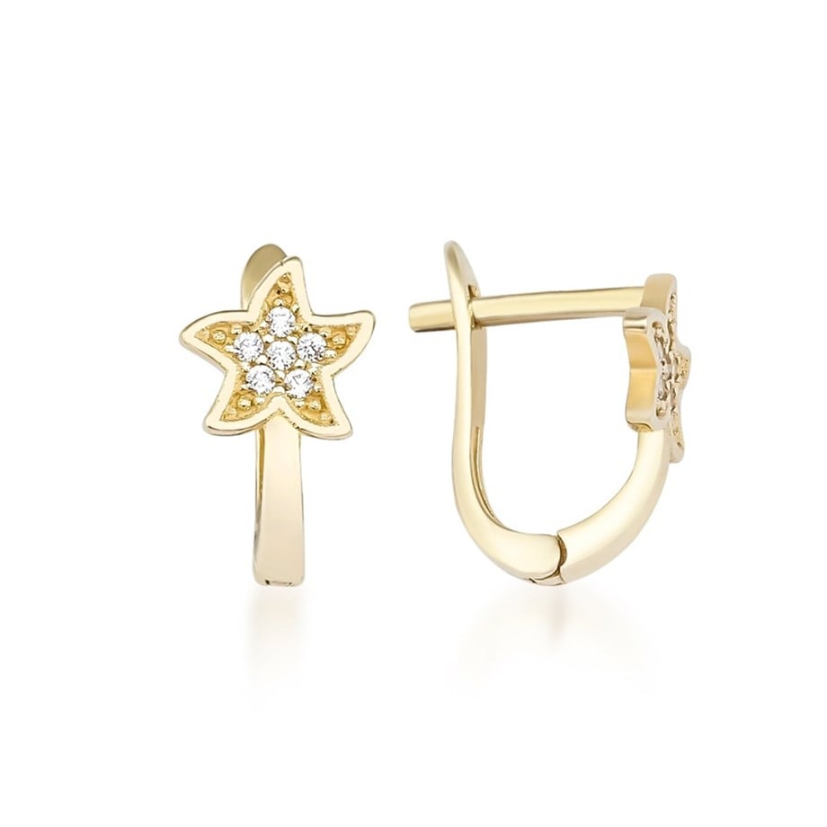 Taşlı Yıldız Çocuk Küpe - Image 1