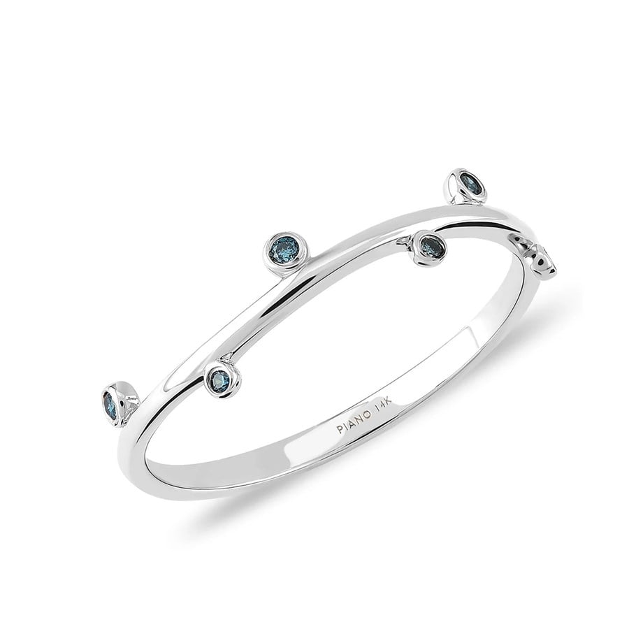 Mavi Pırlanta Tasarım Yüzük - Image 2