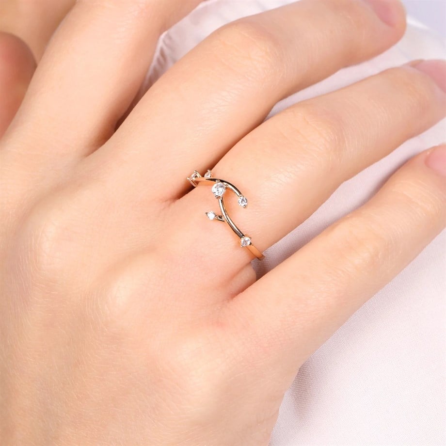 Zeytin Dalı Minimal Yüzük - Image 4