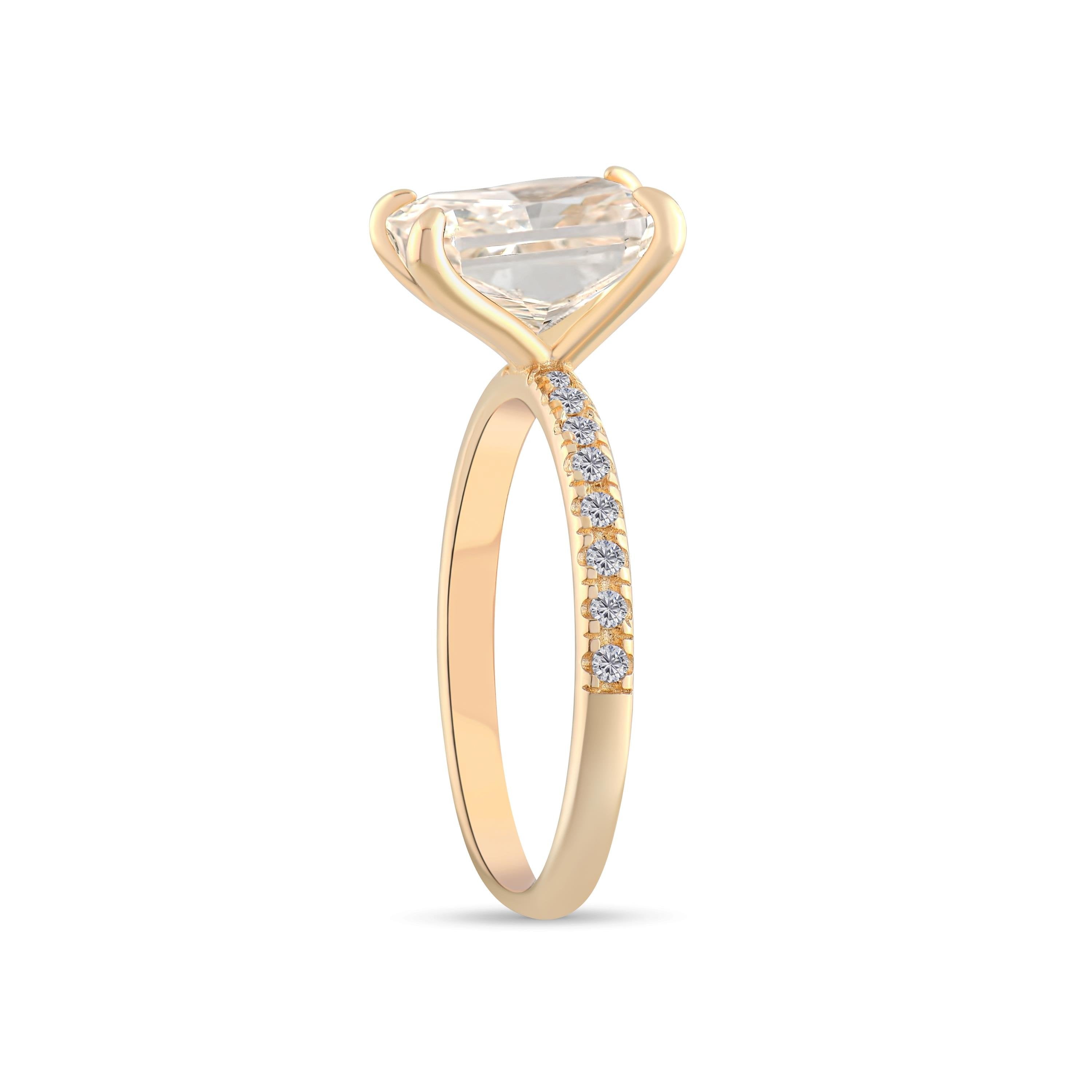 Topaz Renkli Taşlı Altın Yüzük - Image 2