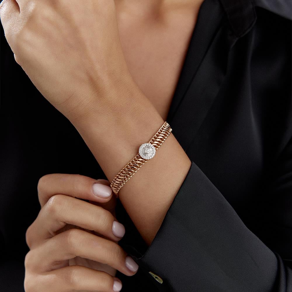 Trapez Pırlanta Viyana Altın Bileklik - Image 2