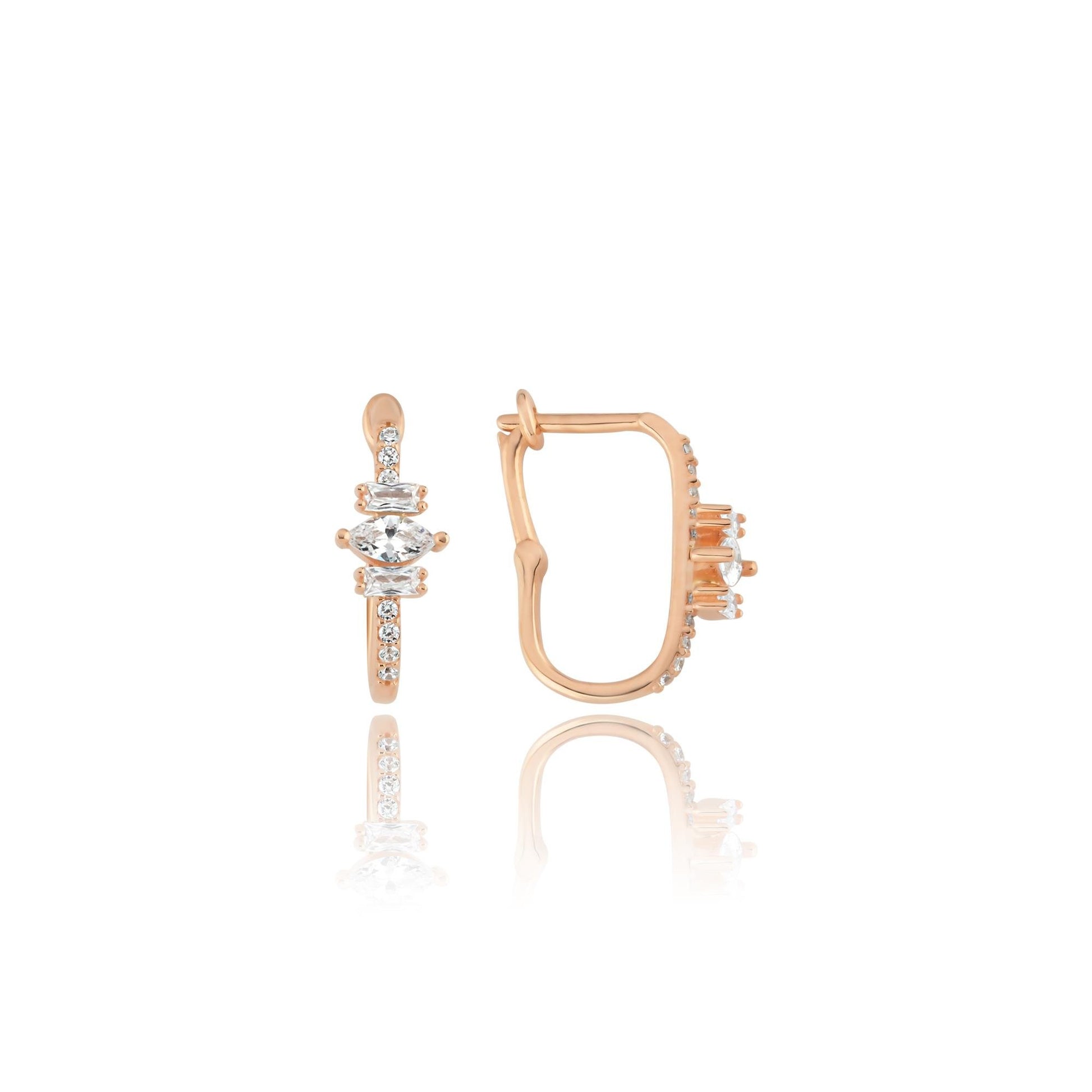 Trio Rose Altın Küpe - Image 1