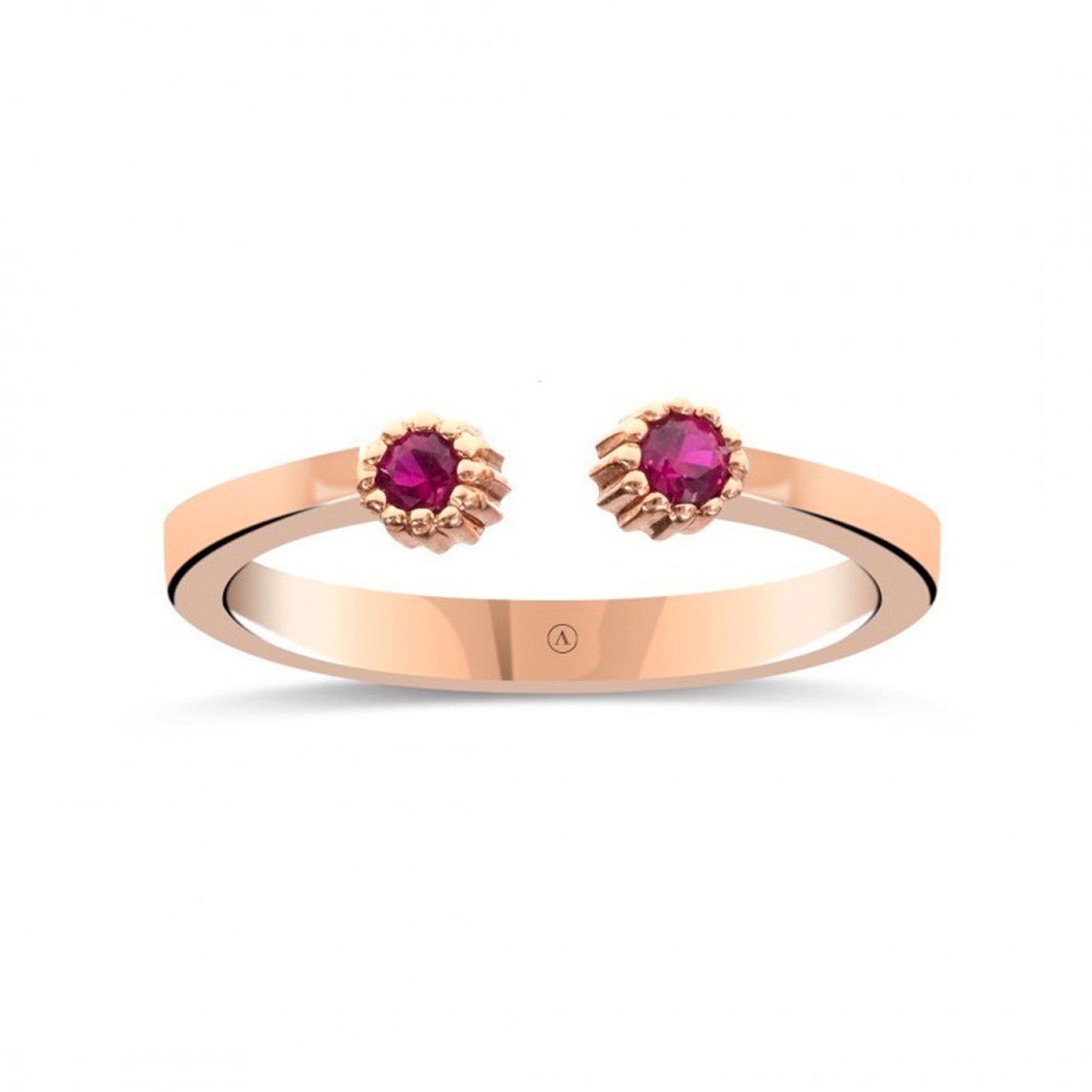 TWIN RUBY ROSE YÜZÜK - Image 1