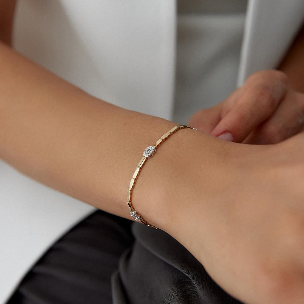 Üçlü Baget Altın Bileklik - Image 2