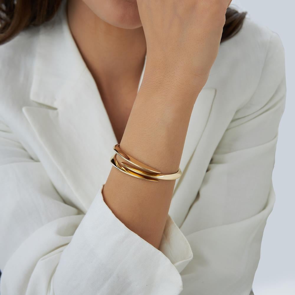 Üçlü Çizgi Pençe Altın Kelepçe - Image 2