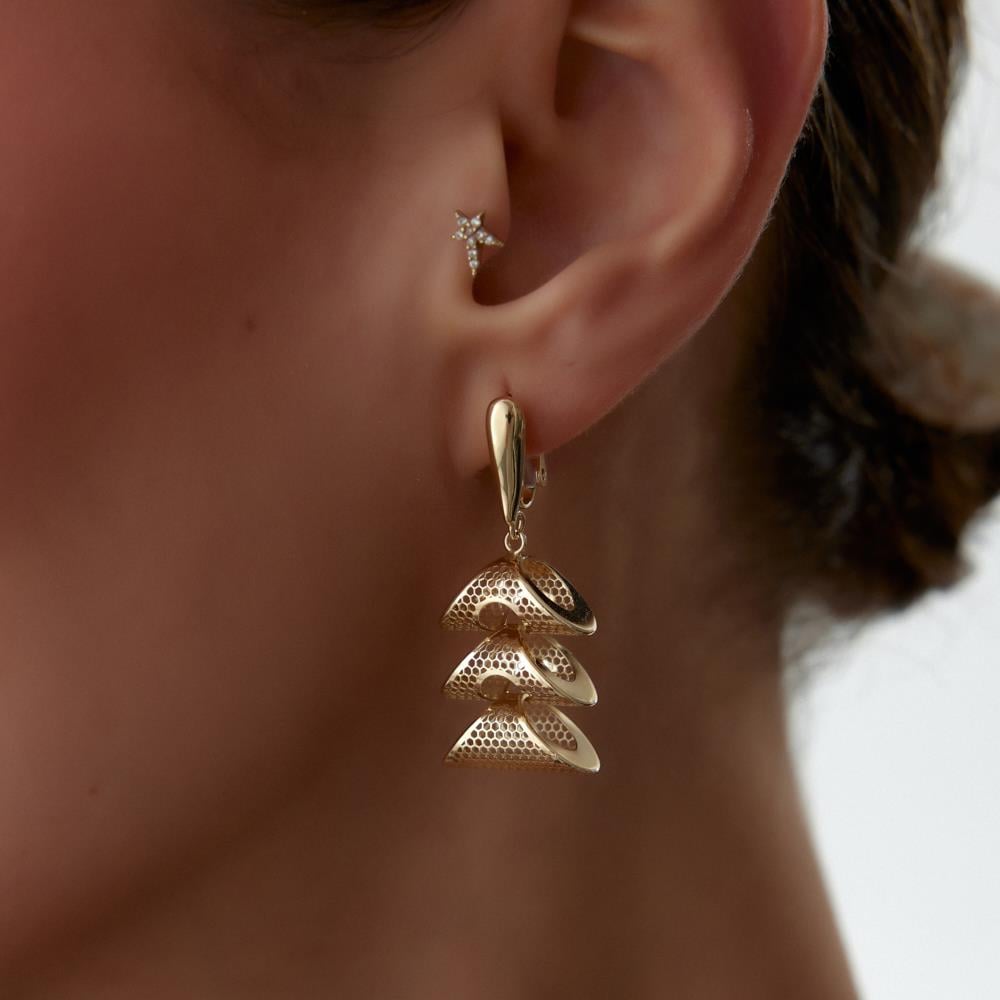 Wave Altın Küpe - Image 2