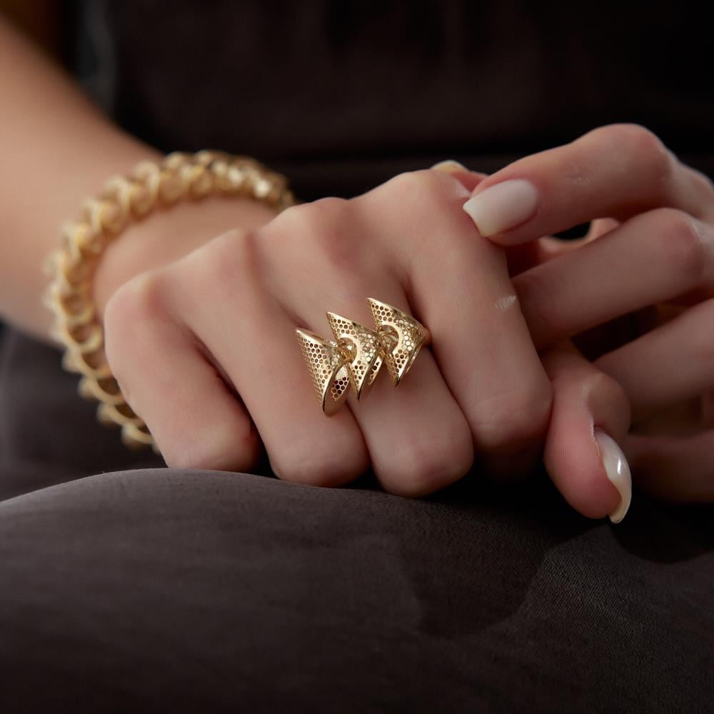 Wave Tasarım Altın Yüzük - Image 2