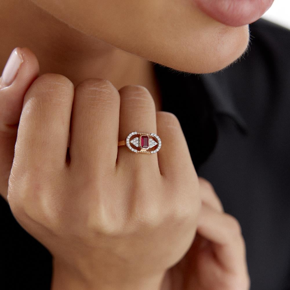 Yakut Pırlanta Yüzük - Image 1