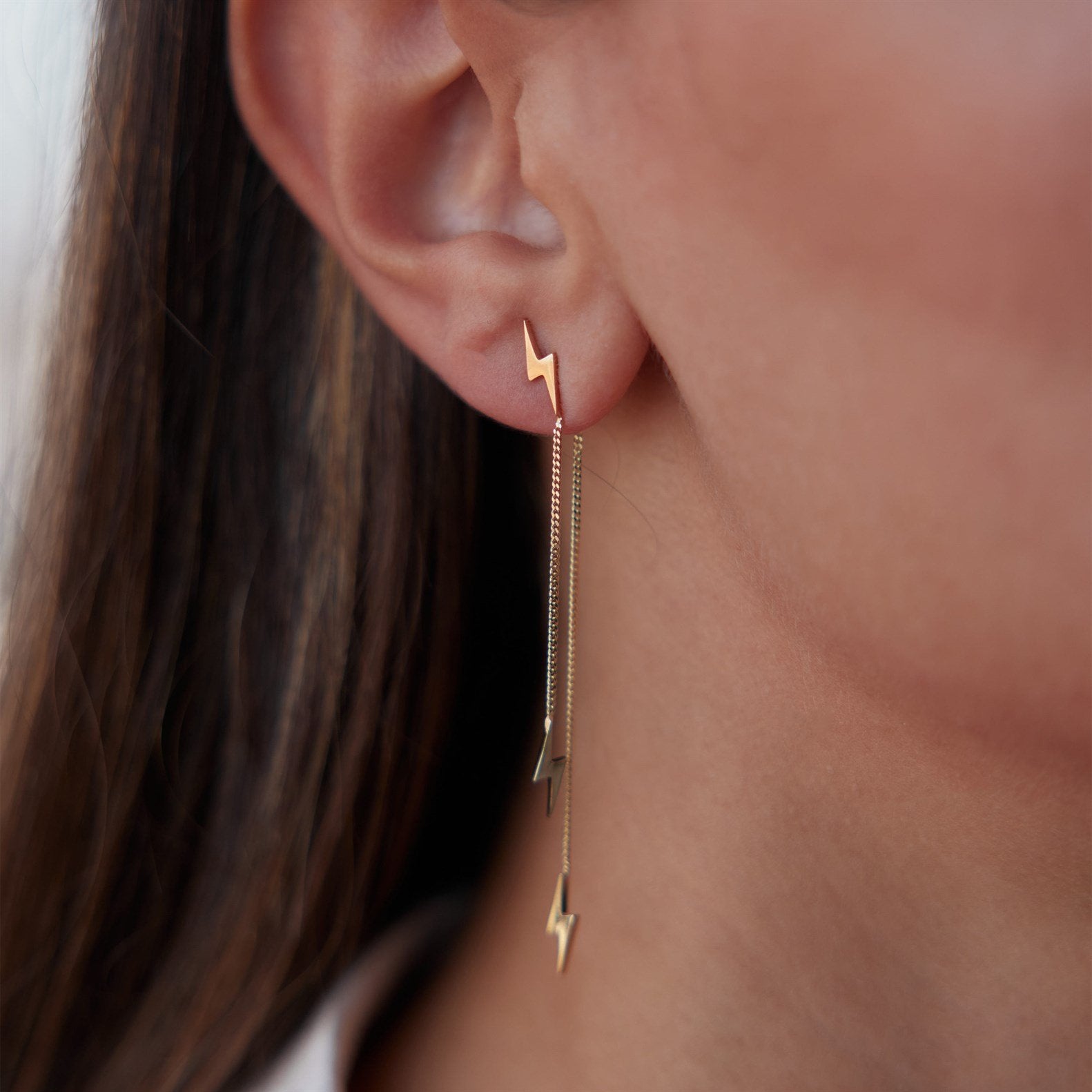 Yıldırım Modelli Sallantı Küpe - Image 1