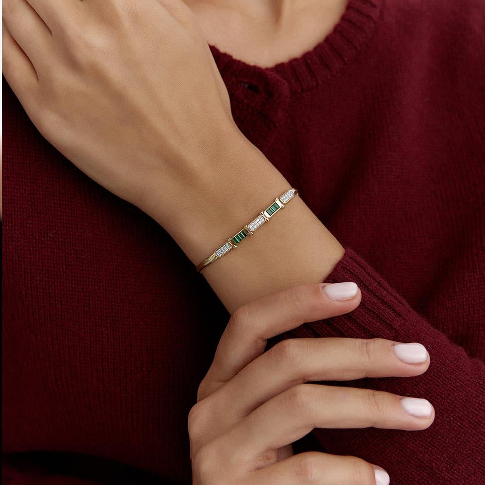 Zümrüt Pırlanta Tasarım Bileklik - Image 2